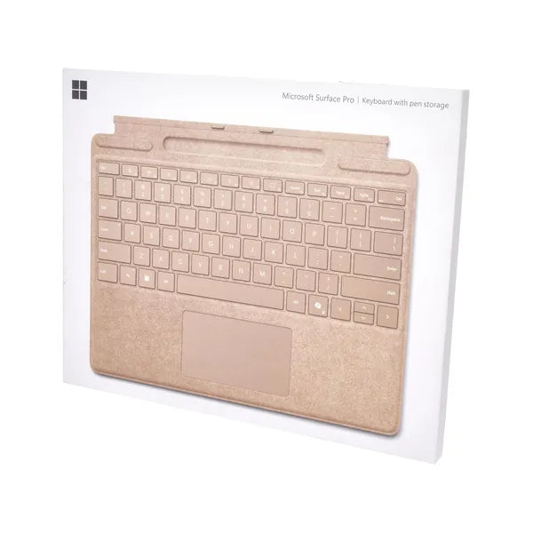 Microsoft Surface Pro Arabic & English Keyboard With Copilot, Magnetic Connection, Oatmeal, 1 Year Warranty | 8XA-00158