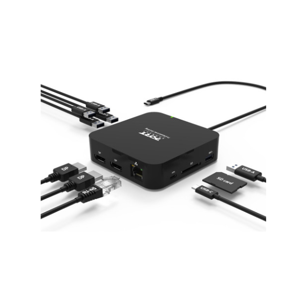 Port 2 X 4K USB-C Mobile Docking Station 9 Devices, DisplayPort, 85W, 5 GB/s Data Transfer Speed, Cable Length 30cm, 1 Year Warranty | 901907