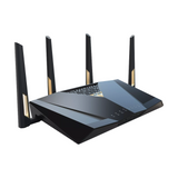 Asus Dual-band WiFi 7 AiMesh Extendable Router, 5 GHz Up to 5764 Mbps, 2.4 GHz Up to 1376 Mbps, 4 x External Antennas, 2.6 GHz Quad-Core Processor, Gaming Port & Mobile Game Mode, 1 Year Warranty | 90IG08V0-MO3N0V