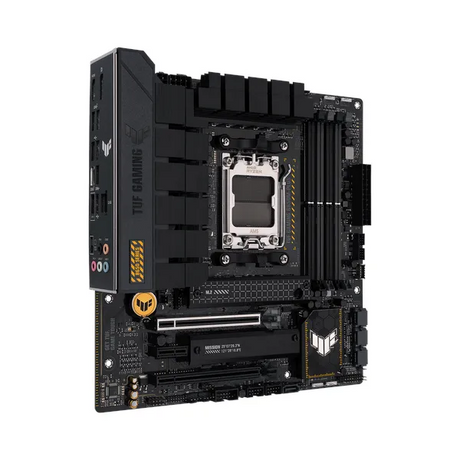 Asus TUF GAMING B650M-PLUS Motherboard, AM5 Socket, micro-ATX Form Factor, DDR5 Ram, PCIe 4.0 With SafeSlot Core+, HDMI, DisplayPort, Realtek 2.5 GB Ethernet With TUF LANGuard, Aura Sync, 1 Year Warranty | 90MB1BG0-M0EAY0
