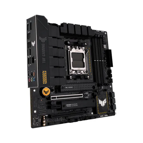 Asus TUF GAMING B650M-PLUS Motherboard, AM5 Socket, micro-ATX Form Factor, DDR5 Ram, PCIe 4.0 With SafeSlot Core+, HDMI, DisplayPort, Realtek 2.5 GB Ethernet With TUF LANGuard, Aura Sync, 1 Year Warranty | 90MB1BG0-M0EAY0