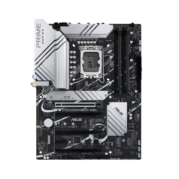 Asus PRIME Z790-P WiFi Motherboard, LGA 1700 Socket, ATX Form Factor, DDR5 Ram, PCIe 5.0 With SafeSlot Core+, Wi-Fi 6, Bluetooth v5.2, USB 20 GBps, HDMI, DisplayPort, Realtek 2.5 GB Ethernet With Asus LANGuard, Aura Sync, 1 Year Warranty | 90MB1CJ0-M1EAYO