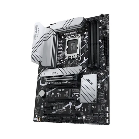 Asus PRIME Z790-P Motherboard, LGA 1700 Socket, ATX Form Factor, DDR5 Ram, PCIe 5.0 With SafeSlot Core+, USB 20 GBps, HDMI, DisplayPort, Realtek 2.5 GB Ethernet With Asus LANGuard, Aura Sync, 1 Year Warranty | 90MB1CK0-M1EAY0