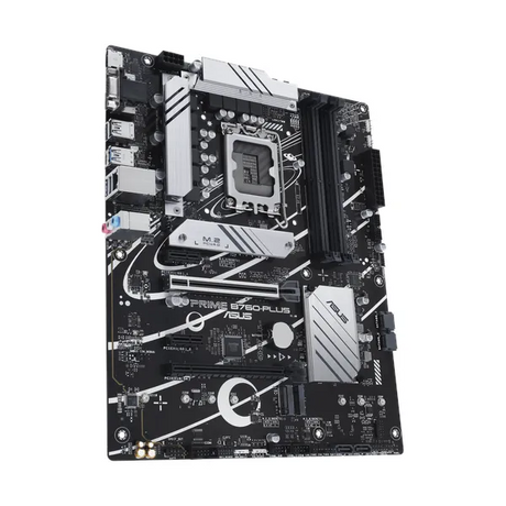 Asus PRIME B760-Plus Motherboard, LGA 1700 Socket, ATX Form Factor, DDR5 Ram, PCIe 5.0, USB 3.2 Gen 2, HDMI, DisplayPort, VGA, Realtek 2.5 GB Ethernet, Asus 5X Protection III, Aura Sync, 1 Year Warranty | 90MB1EF0-M1EAY0
