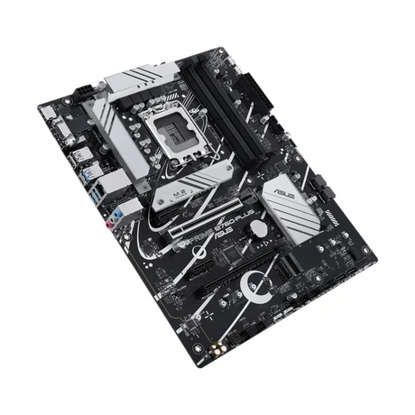 Asus PRIME B760-Plus Motherboard, LGA 1700 Socket, ATX Form Factor, DDR5 Ram, PCIe 5.0, USB 3.2 Gen 2, HDMI, DisplayPort, VGA, Realtek 2.5 GB Ethernet, Asus 5X Protection III, Aura Sync, 1 Year Warranty | 90MB1EF0-M1EAY0