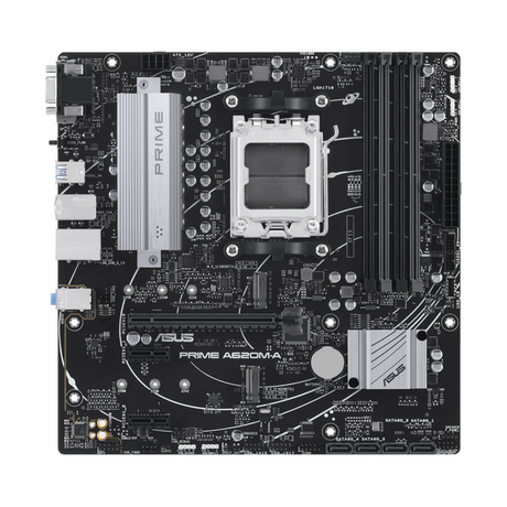 Asus PRIME A620M-A-CSM Motherboard, AM5 Socket, micro-ATX Form Factor, DDR5 Ram, PCIe 4.0, USB 5 GBps, HDMI, DisplayPort, VGA, Realtek 1 GB Ethernet, Asus 5X Protection III, 1 Year Warranty | 90MB1F10-M0EAYC