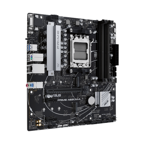 Asus PRIME A620M-A-CSM Motherboard, AM5 Socket, micro-ATX Form Factor, DDR5 Ram, PCIe 4.0, USB 5 GBps, HDMI, DisplayPort, VGA, Realtek 1 GB Ethernet, Asus 5X Protection III, 1 Year Warranty | 90MB1F10-M0EAYC