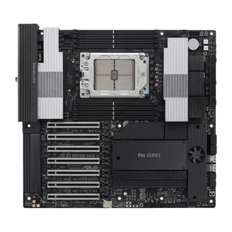 Asus Pro WS WRX90E-SAGE SE Workstation Motherboard, sTR5 Socket, EEB Form Factor, DDR5, PCIe 5.0 With SafeSlot Core+, USB4 40 GBps, Intel Dual 10 GB + Realtek 1 GB Ethernet With Asus LANGuard, Asus 5X Protection III, 1 Year Warranty | 90MB1FW0-M0EAY0