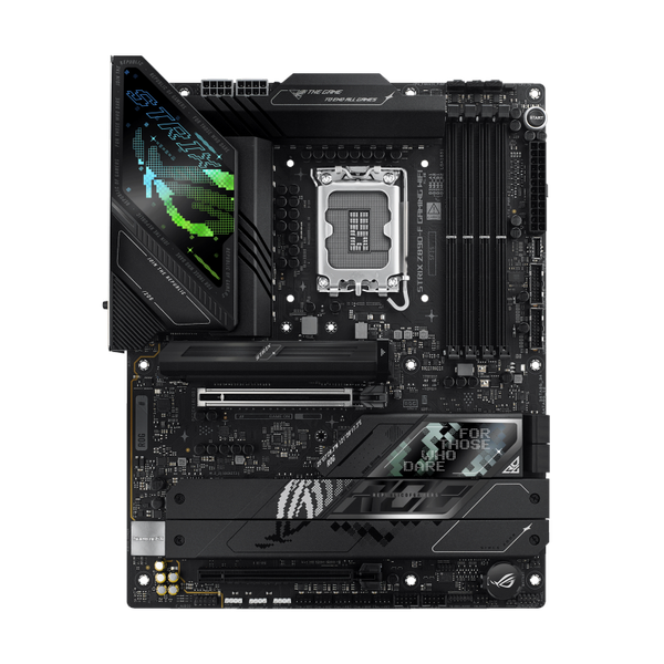 Asus ROG STRIX Z890-F GAMING WiFi Motherboard, LGA 1851 Socket, ATX Form Factor, DDR5 Ram, PCIe 5.0 With SafeSlot Core+, Wi-Fi 7, Bluetooth v5.4, HDMI, DisplayPort, Thunderbolt 4, Intel 2.5 GB Ethernet With Asus LANGuard, Aura Sync, 1 Year Warranty |