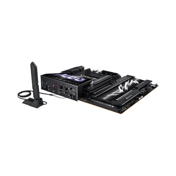 Asus ROG CROSSHAIR X870E HERO WiFi Motherboard, AM5 Socket, ATX Form Factor, DDR5 Ram, PCIe 5.0 With SafeSlot Core+, Wi-Fi 7 & Bluetooth v5.4, USB 40 GBps, HDMI, Thunderbolt4, Realtek 5 GB Ethernet/Intel 2.5 GB Ethernet With Asus LANGuard, Aura Sync, 1