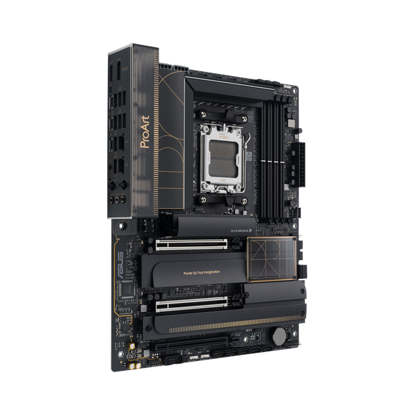 Asus ProArt X870E-CREATOR WiFi Motherboard, AM5 Socket, ATX Form Factor, DDR5 Ram, PCIe 5.0 With SafeSlot Core+, Wi-Fi 7 & Bluetooth v5.4, USB 40 GBps, HDMI, Thunderbolt4, Marvell AQtion 10 GB/Intel 2.5 GB Ethernet With Asus LANGuard, Aura Sync, 1 Year