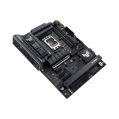 Asus TUF Gaming Z890-Plus WiFi Motherboard, LGA 1851 Socket, ATX Form Factor, DDR5 Ram, PCIe 5.0 With SafeSlot Core+, Wi-Fi 7, Bluetooth v5.4, HDMI, DisplayPort, Thunderbolt 4, Intel 2.5 GB Ethernet With TUF LANGuard, Aura Sync, 1 Year Warranty |