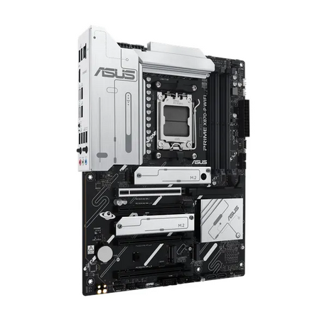 Asus PRIME X870-P WiFi Motherboard, AM5 Socket, ATX Form Factor, DDR5 Ram, PCIe 5.0 With SafeSlot Core+, Wi-Fi 7, Bluetooth v5.4, USB4 40 GBps, HDMI, Thunderbolt, Realtek 2.5 GB Ethernet With Asus LANGuard, Aura Sync, 1 Year Warranty | 90MB1IS0-M0EAY0