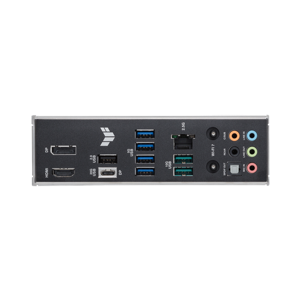 Asus TUF GAMING B860M-PLUS WiFi Motherboard, LGA 1851 Socket, micro-ATX Form Factor, DDR5 Ram, PCIe 5.0 With SafeSlot Core+, Wi-Fi 7, Bluetooth v5.4, HDMI, DisplayPort, Thunderbolt 4, Realtek 2.5 GB Ethernet With TUF LANGuard, Aura Sync, 1 Year Warranty