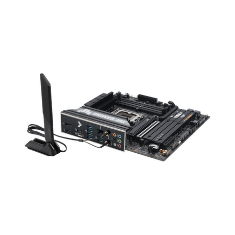 Asus TUF GAMING B860M-PLUS WiFi Motherboard, LGA 1851 Socket, micro-ATX Form Factor, DDR5 Ram, PCIe 5.0 With SafeSlot Core+, Wi-Fi 7, Bluetooth v5.4, HDMI, DisplayPort, Thunderbolt 4, Realtek 2.5 GB Ethernet With TUF LANGuard, Aura Sync, 1 Year Warranty