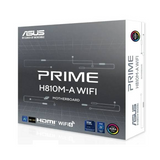 Asus PRIME H810M-A WiFi Motherboard, LGA 1851 Socket, micro-ATX Form Factor, DDR5 Ram, PCIe 4.0 With SafeSlot Core+, USB 5 GBps, HDMI, DisplayPort, WiFi 6, Realtek 1 GB Ethernet With Asus LANGuard, Aura Sync, 1 Year Warranty | 90MB1KJ0-M0EAY0