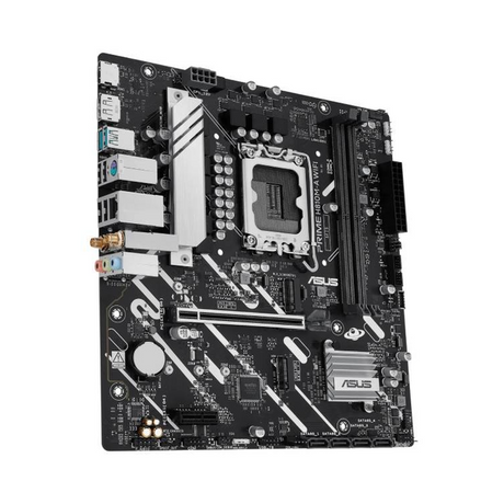 Asus PRIME H810M-A WiFi Motherboard, LGA 1851 Socket, micro-ATX Form Factor, DDR5 Ram, PCIe 4.0 With SafeSlot Core+, USB 5 GBps, HDMI, DisplayPort, WiFi 6, Realtek 1 GB Ethernet With Asus LANGuard, Aura Sync, 1 Year Warranty | 90MB1KJ0-M0EAY0