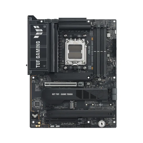 Asus TUF GAMING X870E-PLUS WiFi Motherboard, AM5 Socket, ATX Form Factor, DDR5 Ram, PCIe 5.0 With SafeSlot Core+, Wi-Fi 7, Bluetooth v5.4, HDMI, Thunderbolt 4, Realtek 2.5 GB Ethernet With TUF LANGuard, Aura Sync, 1 Year Warranty | 90MB1M70-M0EAY0