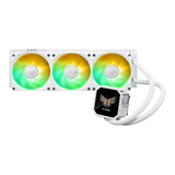 Refroidisseur liquide Asus TUF Gaming LC III 360 ARGB, pompe à quatre pôles, écran IPS de 2.8", compatible avec les sockets Intel et AMD, blanc, garantie de 1 an | 90RC01A2-B0EAY0