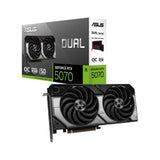 Asus DUAL GeForce RTX 5070 OC Edition Graphics Card, GDDR7 12 GB 192-bit Memory, HDMI 2.1b & DP 2.1b Outputs, PCI Express 5.0, 2572 MHz Core Clock, 28  GBps Memory Clock, SFF Compatible, 1 Year Warranty | 90YV0M17-M0NA00