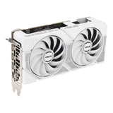 Asus Dual GeForce RTX 5060 White OC Edition Graphics Card, GDDR7 8GB 128-bit Memory, HDMI 2.1b & DP 2.1b Outputs, PCI Express 5.0, 2677 MHz Core Clock, 28 Gbps Memory Clock, 1 Year Warranty | 90YV0N15-M0NA00