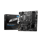 Msi PRO B760M-P Motherboard, LGA 1700 Socket, mATX Form Factor, DDR5 Ram, PCIe 4.0, USB 10 GBps, HDMI 1.4, VGA, Realtek RTL8111H Gigabit LAN, PCI-E Steel Armor, 1 Year Warranty | 911-7E02-026