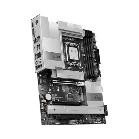 Msi PRO Z890-A WiFi Motherboard, LGA 1851 Socket, ATX Form Factor, DDR5 Ram, PCIe 5.0, Intel Wi-Fi 6E, Bluetooth 5.3, USB 40 GBps, HDMI 2.1, Thunderbolt4 (Type-C), Realtek 8126 5G LAN, EZ M.2 Shield Frozr II, 1 Year Warranty | 911-7E32-004