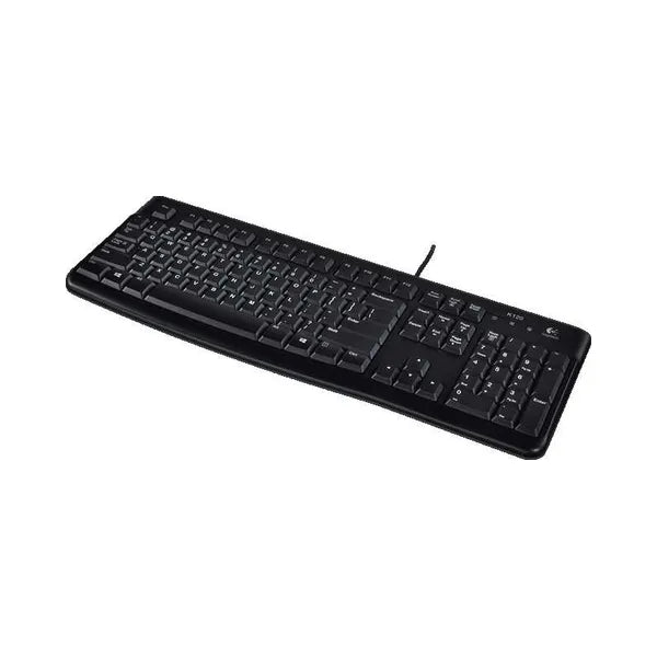 Logitech K120 Wired Engilsh & Arabic Keyboard, Spill-resistant design, Up to 10 million Keystrokes, Black, 1 Year Warranty | 920-002495