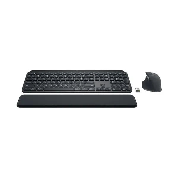 Logitech MX Keys for Business Gen 2 English & Arabic Keyboard & Mouse Combo, Wireless & Bluetooth Connectivity, 100% Keyboard Layout, Perfect Stroke Scissor Key Type, 8000 DPI Darkfield Mouse Sensor, Black, 1 Year Warranty | 920-010934