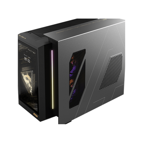 Msi MEG Vision X AI 2nd Barebone Desktop PC, Intel Core Ultra 9 285K Processor, Intel Z890 Chipset, 360mm Liquid Cooler, 13" Touchscreen Casing Display, 1200W 80 Plus Gold Power Supply, No RAM, No Storage, Black, DOS, 1 Year Warranty | 936-B92111-011