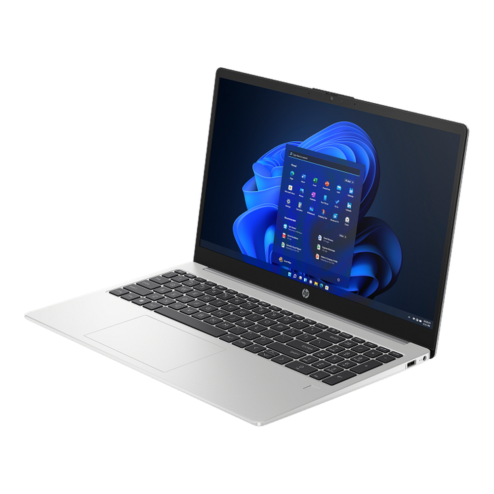 HP 250 G10 Laptop, Intel Core i7-1355U Processor, 8GB RAM, 512GB SSD, 15.6" FHD Display, DOS, English Backlit Keyboard, Silver, 1 Year Warranty | 9G1W4ET