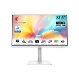 MSI 9S6-3PA59H-094 Modern MD2412PW 24" FHD(1920 x 1080) Monitor, 1MS, 100Hz, HDMI, USB-C, Height/Tilt/Swivel/Pivot, Adjustable, White, 1 Year warranty | 9S6-3PA59H-094
