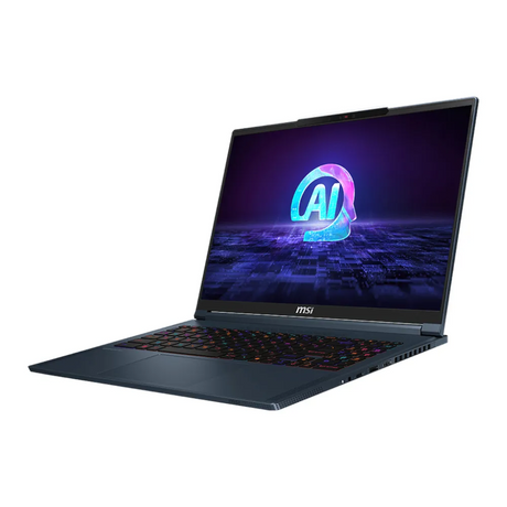 MSI Stealth 16 AI Studio A1VGG Intel Ultra 9 185H Processor, 32 GB RAM, 1TB SSD, NVIDIA RTX 4070 8 GB GDDR6, 16" QHD+ Display, Windows 11 Home, 1 Year warranty | 9S7-15F412-040