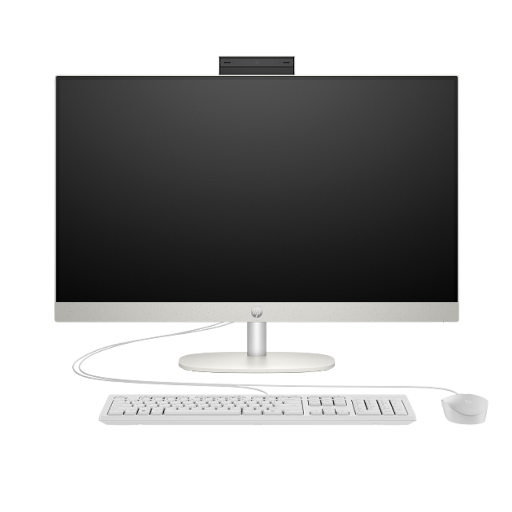 HP 27-cr0156nh All-in-One Desktop – Intel Core i7-1355U Processor, 8 GB RAM, 512 GB SSD, 27" (1920 x 1080) FHD Display, DOS, Shell white, English Keyboard, 1 Year Warranty | A9VA3EA