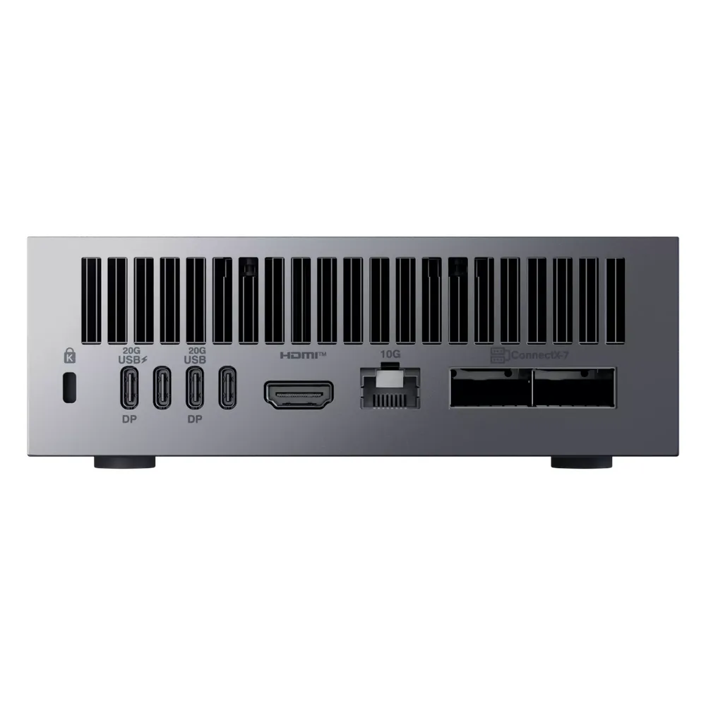 Asus Ascent GX10 SFF Desktop AI PC, ARM v9.2-A GB10 Processor, 128GB RAM, 4TB SSD, DOS, 180W via USB-C Power Supply, Extreme AI Performance, Stellar Grey, 1 Year Warranty | GX10-GG0029BN