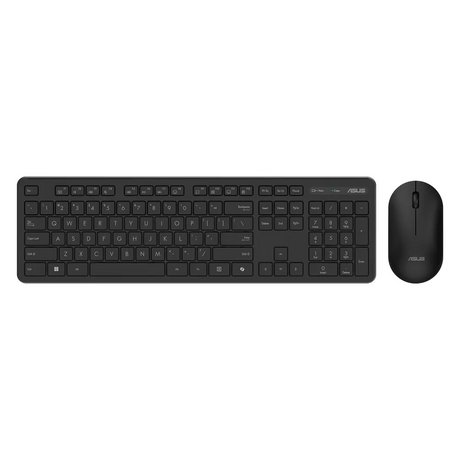 Asus CW100 Wireless Keyboard & Mouse Combo, 2.4Ghz Wireless Reciever, 100% Keyboard Layout, 1600 DPI Optical Mouse Sensor, Slim Lightweight Design, Up to 6 months Battery Life, Black, 1 Year Warranty | 90XB0700-BKM110