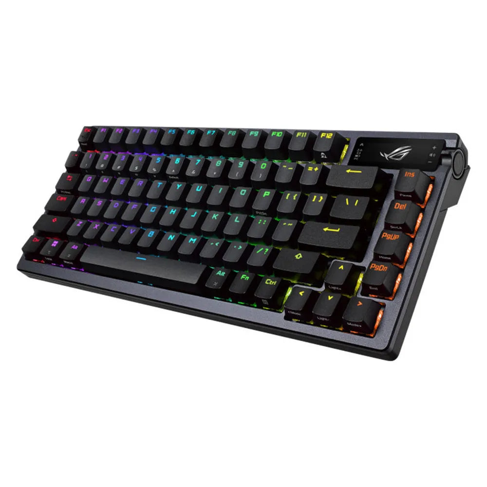 Asus M701 ROG Azoth Mechanical Gaming Keyboard, Wireless, Bluetooth, USB, OLED Display, Per Key Customizable RGB LED Lighting, Hot-Swappable ROG NX Mechanical Switches, Anti-Ghosting with N Key Rollover, 1000 Hz Polling Rate, Black, 1 Year Warranty |