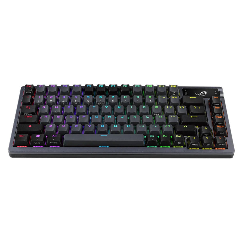 Asus M701 ROG Azoth Mechanical Gaming Keyboard, Wireless, Bluetooth, USB, OLED Display, Per Key Customizable RGB LED Lighting, Hot-Swappable ROG NX Mechanical Switches, Anti-Ghosting with N Key Rollover, 1000 Hz Polling Rate, Black, 1 Year Warranty |