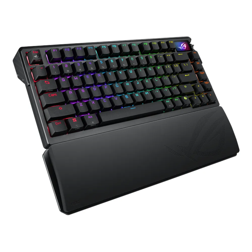 Asus M702 ROG Azoth Extreme Mechanical Gaming Keyboard, Wireless, Bluetooth, USB, OLED Touchscreen Display, Per Key Customizable RGB LED Lighting, ROG NX Mechanical Switches, Anti-Ghosting with N Key Rollover, 8000 Hz Polling Rate, Black, 1 Year Warranty
