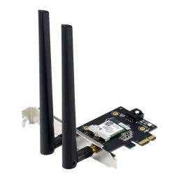 Asus PCE-AXE5400 WiFi 6E PCI-E Adapter, Up To 2402 Mbps Speed, PCI-Express, Bluetooth 5.2, 2 x External Antennas, Supporting 6GHz Band, WPA3 Network Security, 1 Year Warranty | 90IG07I0-ME0B10