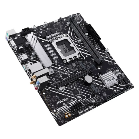 Asus PRIME H610M-A WIFI Gaming Motherboard, LGA1700 Socket, mATX Form Factor, DDR5 Ram, PCIe 4.0, USB 10Gbps, HDMI, DP, Wi-Fi 5 , Intel 1Gb Ethernet, Aura Sync, 1 Year Warranty | 90MB1G00-M0EAY0
