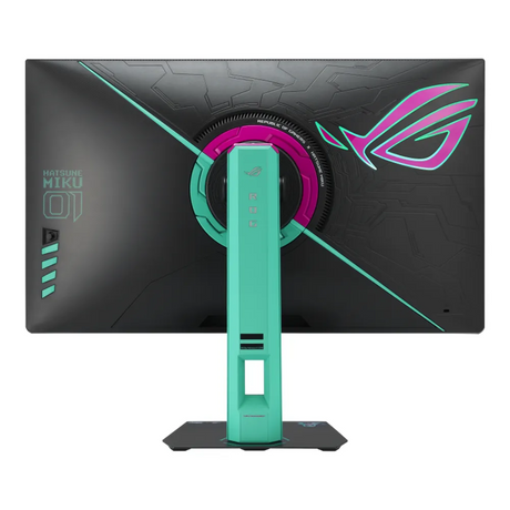 Asus ROG Strix XG27ACMEG-G Hatsune Miku Edition Gaming Monitor, 27" QHD (2560 x 1440) Resolution, 260Hz, Anti-glare, 1ms (GTG) Response Time, USB-C, HDMI, DisplayPort, Tilt/Pivot/Swivel/Height Adjustable Stand, Adaptive Sync Compatible, Black/Hatsune
