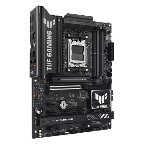 Asus TUF Gaming B850-PLUS WIFI Motherboard, AM5 Socket, ATX Form Factor, DDR5 Ram, PCIe 5.0, USB 20Gbps, HDMI, DP, Wi-Fi 7, Bluetooth, Realtek 2.5Gb Ethernet, Pre-mounted I/O shield, Aura Sync, 1 Year Warranty | 90MB1J30-M0EAY0