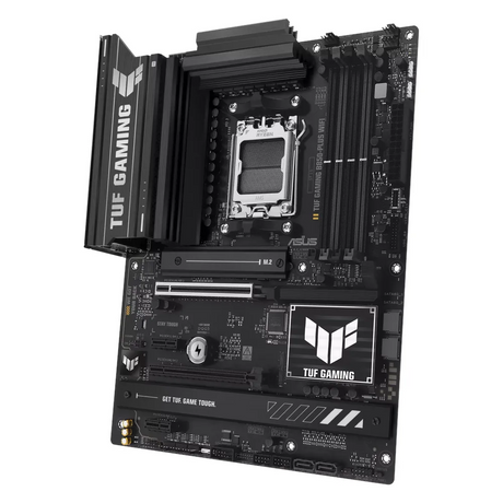 Asus TUF Gaming B850-PLUS WIFI Motherboard, AM5 Socket, ATX Form Factor, DDR5 Ram, PCIe 5.0, USB 20Gbps, HDMI, DP, Wi-Fi 7, Bluetooth, Realtek 2.5Gb Ethernet, Pre-mounted I/O shield, Aura Sync, 1 Year Warranty | 90MB1J30-M0EAY0