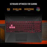 Asus TUF Gaming A15 Laptop, AMD Ryzen 7 7445HS Processor, 16GB RAM, 512GB SSD, 15.6" FHD 144Hz Display, 4GB NVIDIA GeForce RTX 3050, Windows 11 Home, English & Arabic Backlit RGB Keyboard, Graphite Black, 1 Year Warranty | FA506NCG-B165W