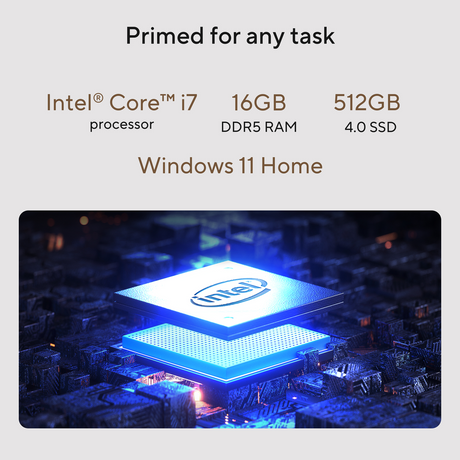 Asus V500 Mini Tower Desktop PC, Intel Core i7-13620H Processor, 16GB RAM, 512GB SSD, Windows 11 Home, 330W Power Supply, Gray, 2 Year Warranty | V500MV-13620H105W