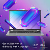 Asus Vivobook Go 15 Laptop, Intel Celeron N4500 Processor, 4GB RAM, 128GB SSD, 15.6" HD Display, Windows 11 Home, English & Arabic Backlit Keyboard, 1 Year Warranty | E510KAB-BR1140WS