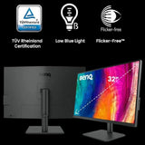 BENQ PD3205U USB-C Designer Monitor, 32" 4K (3840 x 2160) Resolution, 60Hz, Anti-glare, 5ms Response Time, HDMI, DP, USB-C, Fully Adjustable Stand, 1 Year Warranty | 9H-LKGLA-TBP