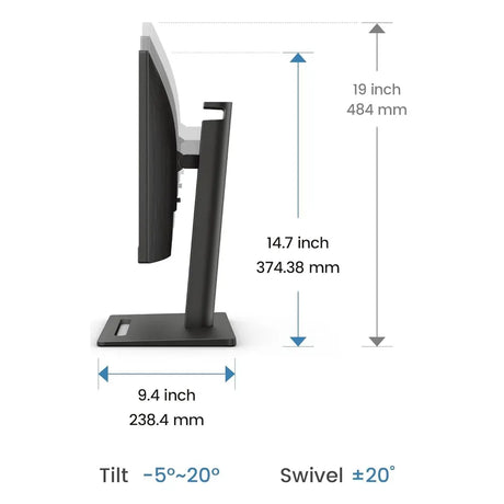BENQ GW2490T Eye-Care Monitor, 24" FHD (1920 x 1080) Resolution, 100Hz, Anti-glare, 5ms Response Time, HDMI, DP, Fully Adjustable Stand, 1 Year Warranty | GW2490T