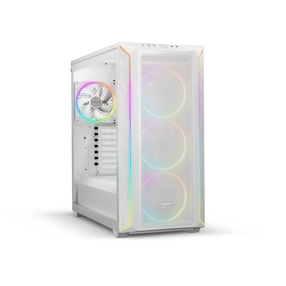BE QUIET! Shadow Base 800 FX E-ATX PC Case, Tempered glass Side Panel, 4 x Silent Wings Fans with PWM and AR GB Hub, Full Size GPU Support, USB 3.2 Gen 2, White, 1 Year Warranty | BGW64